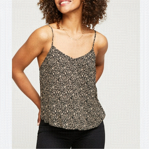 Aritzia Wilfred Silk Cabrel Tank xs camisole animal print